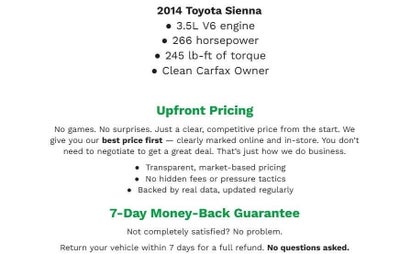 2014 Toyota Sienna 5dr 7-Pass Van V6 LE AAS FWD