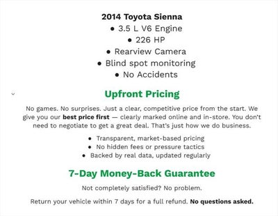 2014 Toyota SIENNA PASSENGER VAN