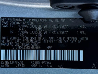 2024 Toyota SIENNA PASSENGER VAN