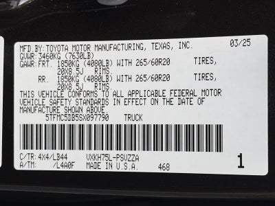 2025 Toyota Tundra 4WD 1794 Edition Hybrid CrewMax 5.5' Bed