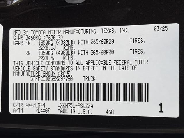 2025 Toyota Tundra 4WD 1794 Edition Hybrid CrewMax 5.5' Bed