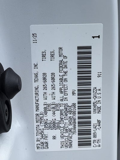 2026 Toyota Sequoia Platinum 4WD