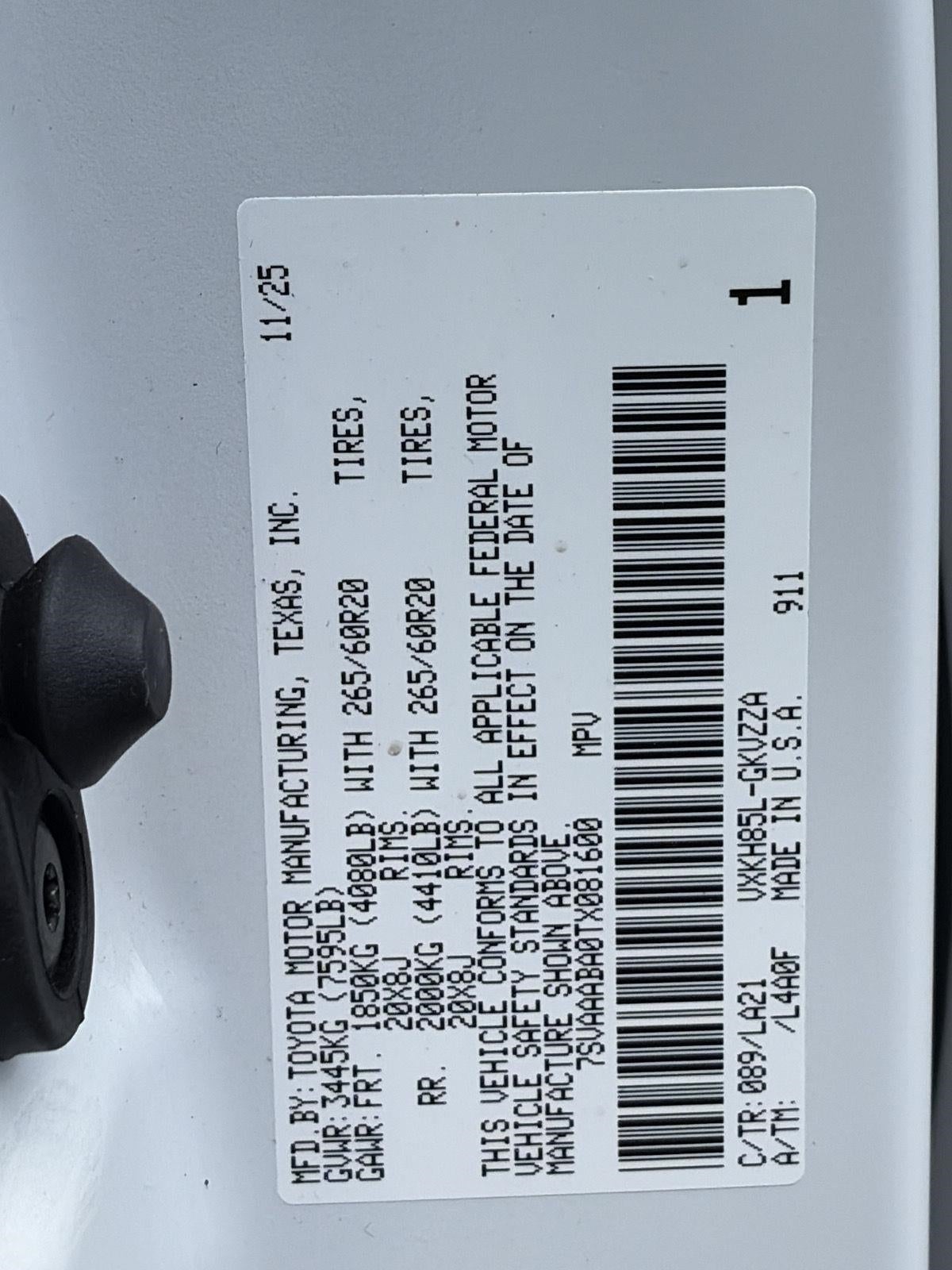 2026 Toyota Sequoia Platinum 4WD