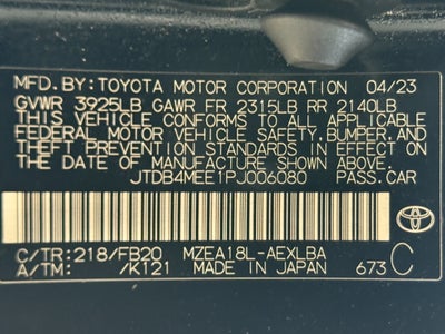 2023 Toyota Corolla LE CVT