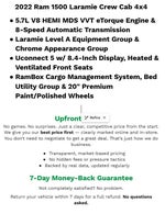 2022 RAM 1500 Laramie 4x4 Crew Cab 5'7 Box