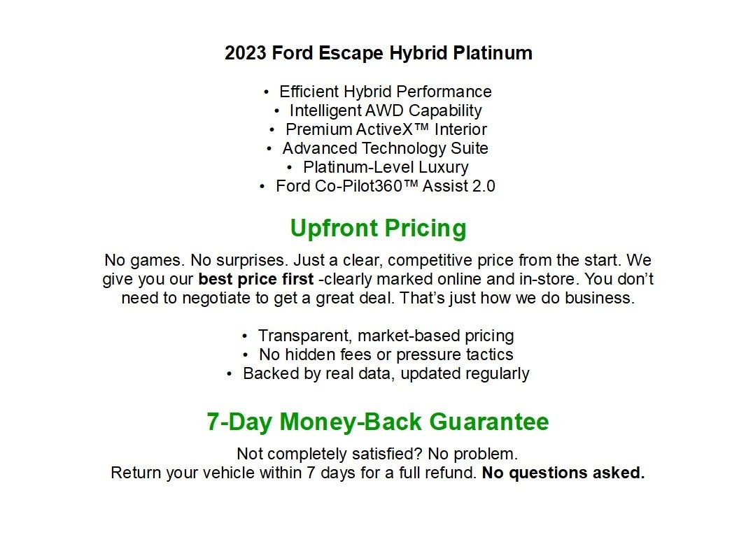 2023 Ford Escape Platinum AWD