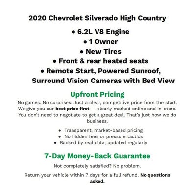 2020 Chevrolet Silverado 1500 4WD Crew Cab 147 High Country