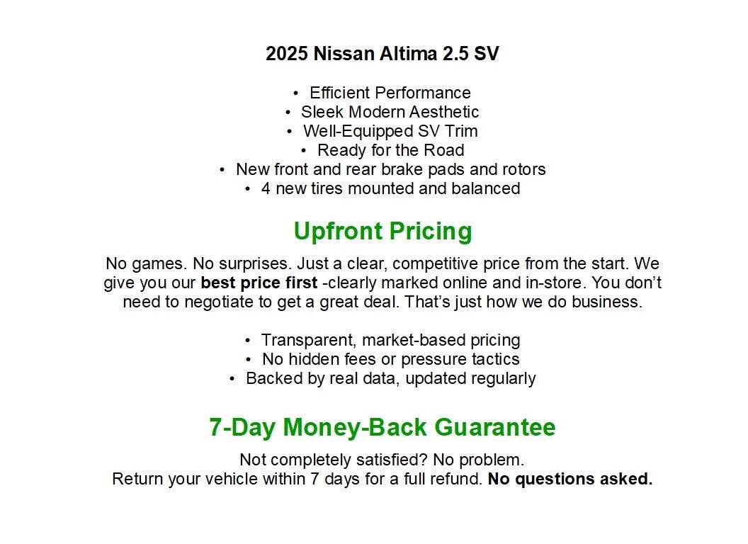 2025 Nissan Altima SV FWD