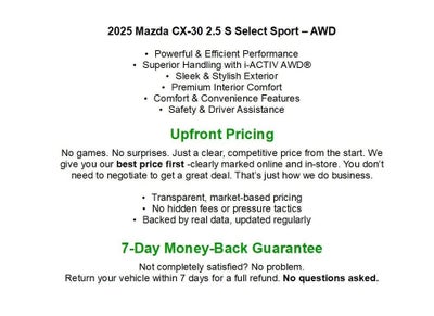 2025 Mazda Mazda CX-30 2.5 S Select Sport AWD