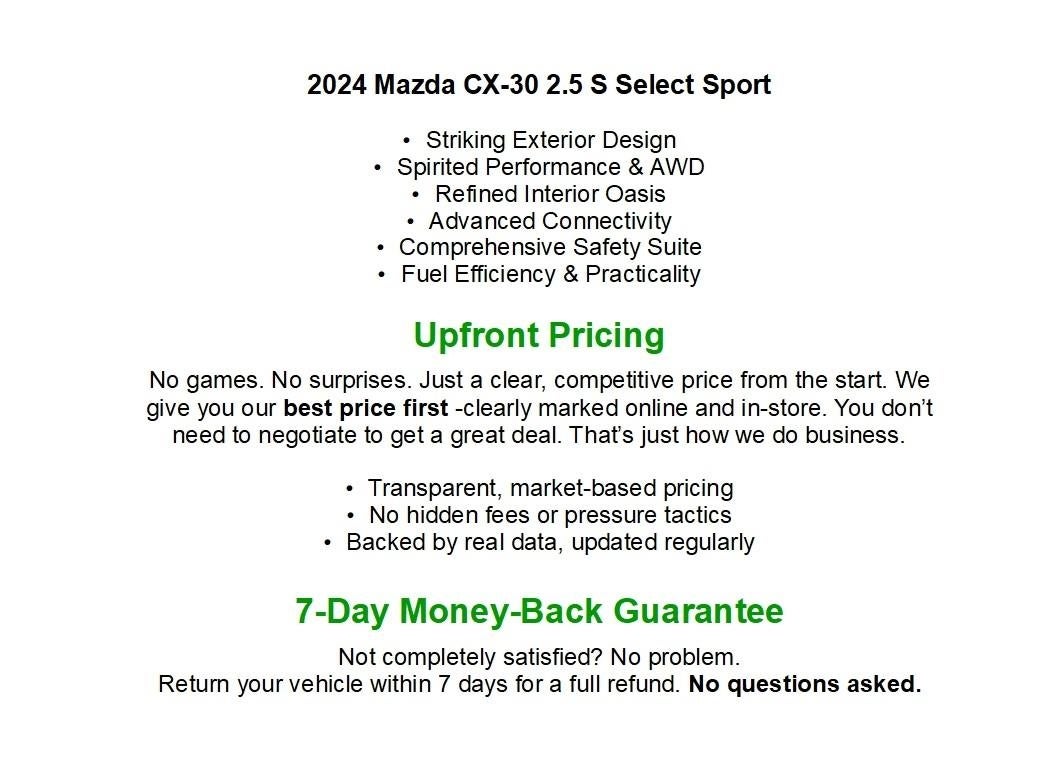 2024 Mazda Mazda CX-30 2.5 S Select Sport AWD