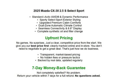 2025 Mazda Mazda CX-30 2.5 S Select Sport AWD