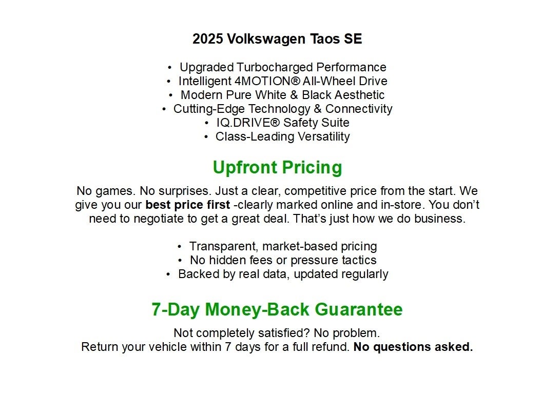 2025 Volkswagen Taos SE 4MOTION