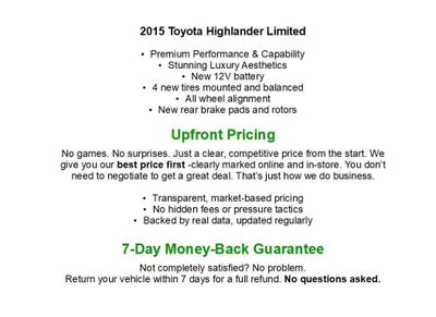 2015 Toyota Highlander AWD 4dr V6 Limited