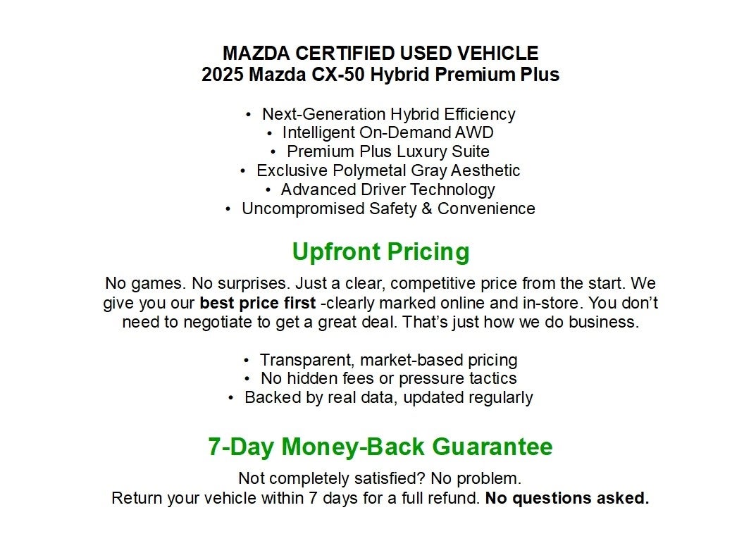 2025 Mazda Mazda CX-50 Hybrid Premium Plus Package AWD