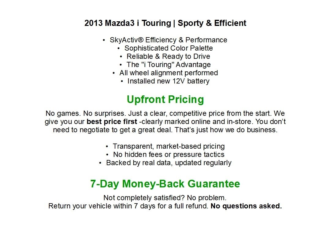 2013 Mazda Mazda3 4dr Sdn Auto i Touring