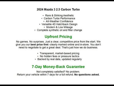 2024 Mazda Mazda3 Hatchback 2.5 Carbon Turbo Auto AWD