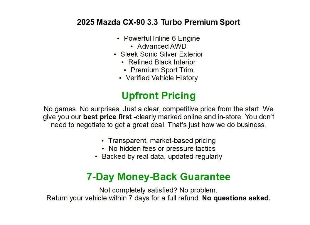 2025 Mazda Mazda CX-90 3.3 Turbo Premium Sport