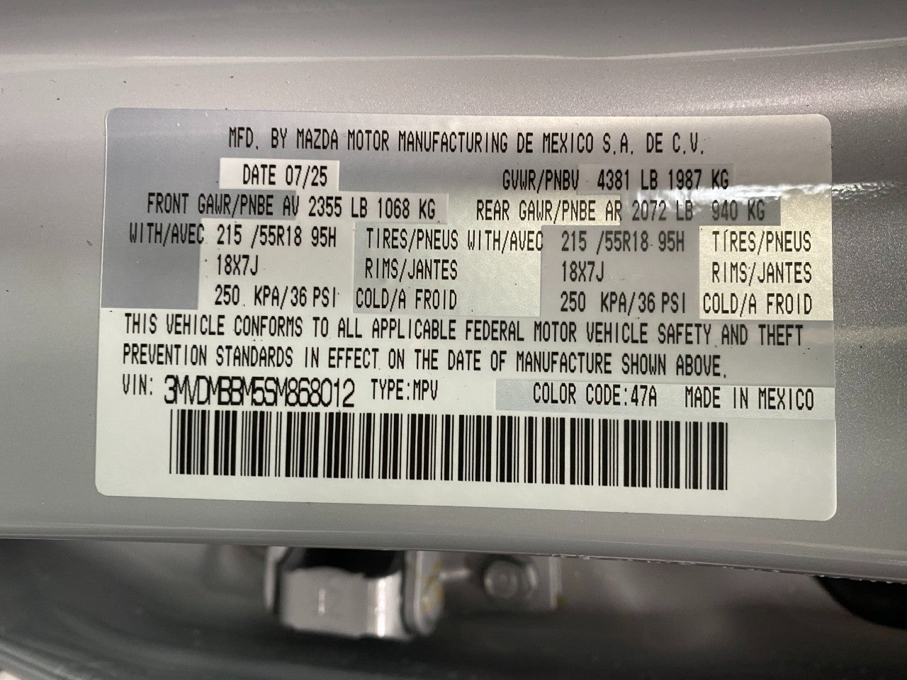 2025 Mazda Mazda CX-30 2.5 S Select Sport AWD