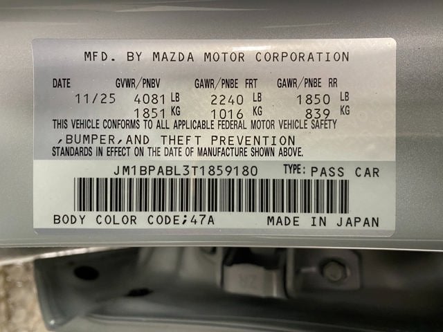 2026 Mazda Mazda3 Sedan 2.5 S Select Sport