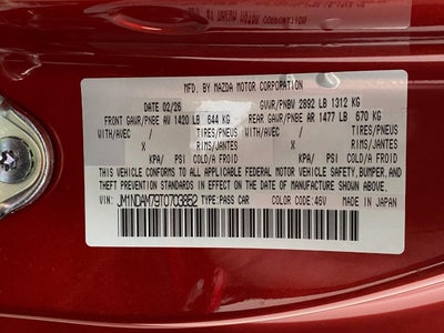 2026 Mazda Mazda MX-5 Miata RF Grand Touring