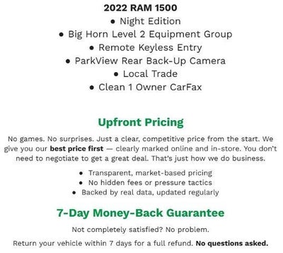 2022 RAM 1500 Lone Star 4x4 Crew Cab 5'7 Box