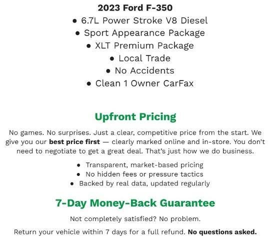 2023 Ford Super Duty F-350 SRW XLT 4WD Crew Cab 6.75' Box