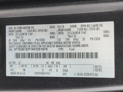 2019 Ford F-150 XLT 4WD SuperCrew 5.5' Box