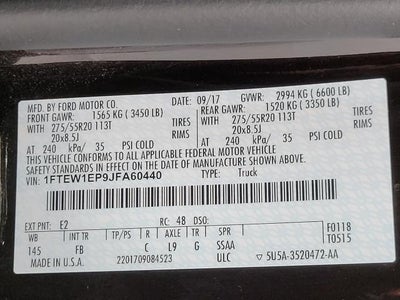 2018 Ford F-150 XLT 4WD SuperCrew 5.5' Box