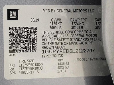 2020 Chevrolet Silverado 1500 4WD Crew Cab 147 LT Trail Boss