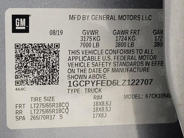 2020 Chevrolet Silverado 1500 4WD Crew Cab 147 LT Trail Boss