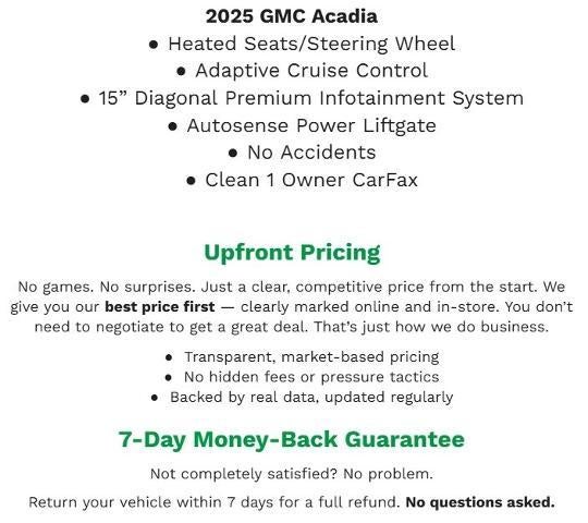 2025 GMC Acadia AWD 4dr Elevation