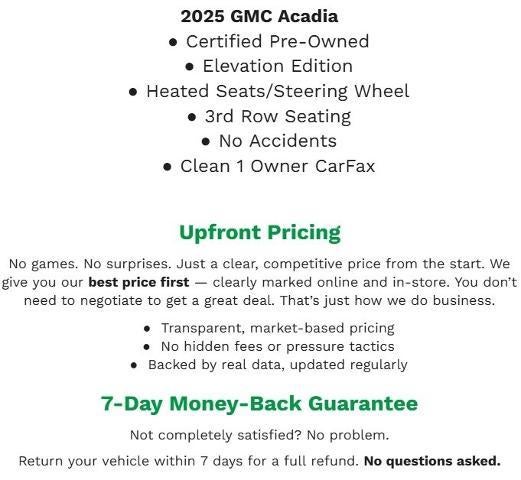 2025 GMC Acadia AWD 4dr Elevation
