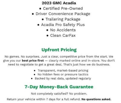 2023 GMC Acadia AWD 4dr SLE