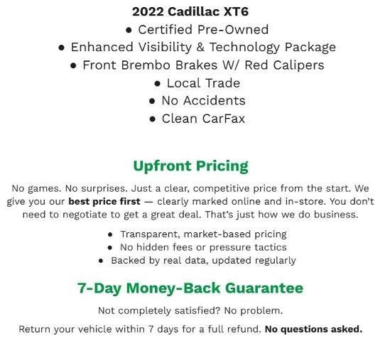 2022 Cadillac XT6 AWD 4dr Sport