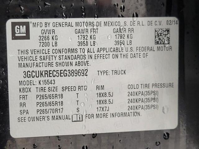 2014 Chevrolet Silverado 1500 4WD Crew Cab 143.5 LT w/2LT