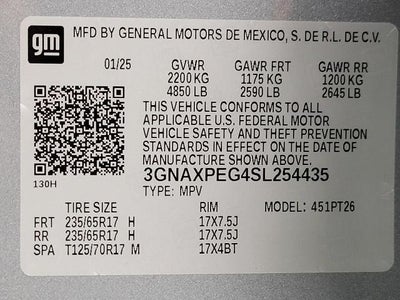 2025 Chevrolet Equinox AWD 4dr LT w/2LT