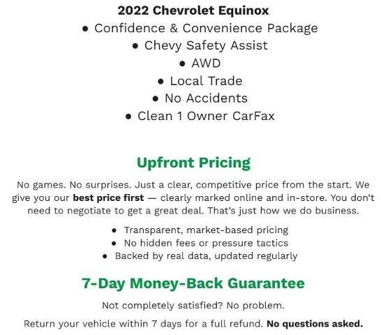 2022 Chevrolet Equinox AWD 4dr LT w/1LT
