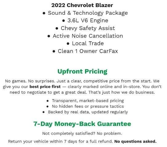 2022 Chevrolet Blazer AWD 4dr LT w/3LT