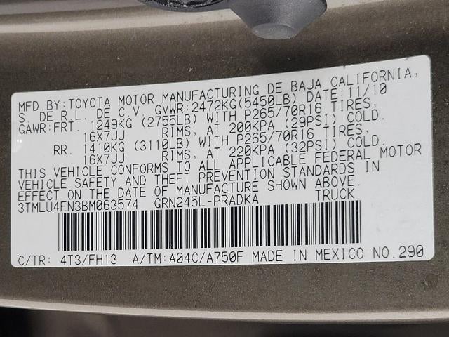 2011 Toyota Tacoma 4WD Double V6 AT