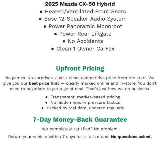 2025 Mazda Mazda CX-50 Hybrid Premium Plus Package AWD