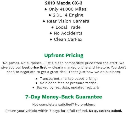 2019 Mazda Mazda CX-3 Sport FWD