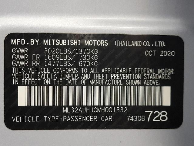 2021 Mitsubishi Mirage ES CVT