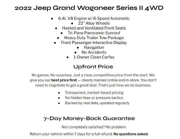 2022 Jeep Grand Wagoneer Series II 4x4