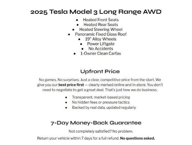 2025 Tesla Model 3 Long Range AWD