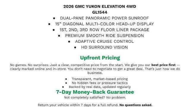 2026 GMC Yukon Elevation