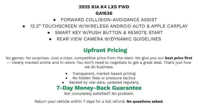 2025 Kia K4 LXS