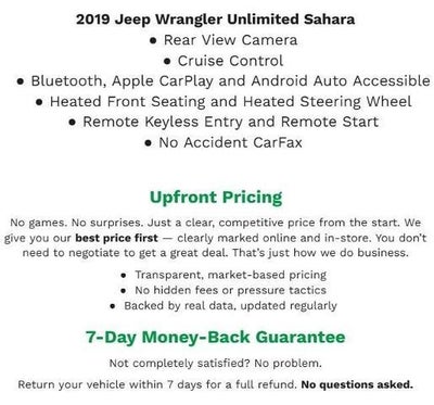 2019 Jeep Wrangler Unlimited Sahara 4x4