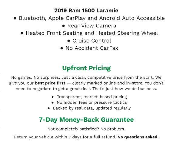 2019 RAM 1500 Laramie 4x4 Crew Cab 5'7 Box
