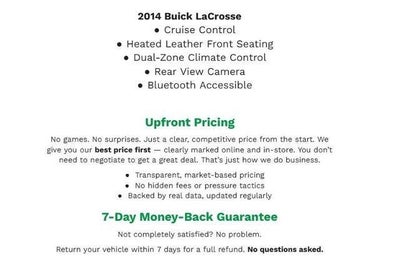 2014 Buick LaCrosse 4dr Sdn Leather FWD