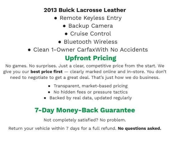 2013 Buick LaCrosse 4dr Sdn Leather FWD